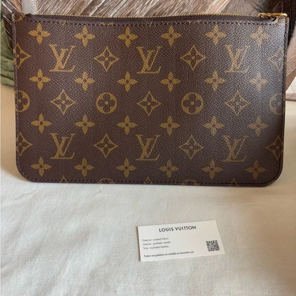 NEW Louis Vuitton Neverfull GM Monogram Pouch •Clutch • Authentic LV Bag - Picture 2 of 7